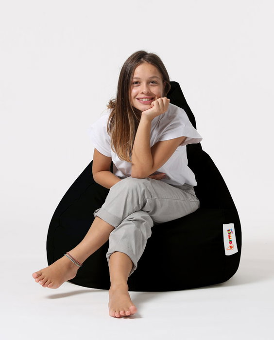 Atelier Del Sofa Drop L Saco de judías para jardín Negro